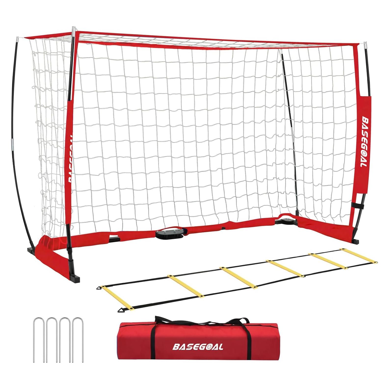 Portería de Fútbol BaseGoal 6x4 FT Plegable con Escalera