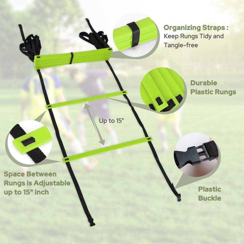 Escalera de Agilidad GHB Pro 2 Paquete 12 Peldaños 6.1m