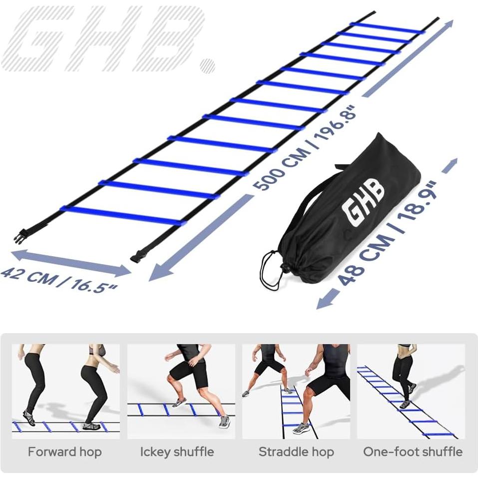 Escalera de Agilidad GHB Pro 2 Paquete 12 Peldaños 6.1m