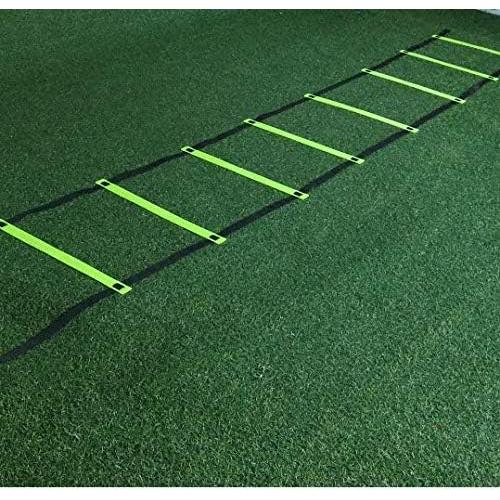 HolaHatha Speed and Agility 12 Rung Ladder Obstacle Training Equipment for Football, Soccer and All Sports, 19.7ft with Bag