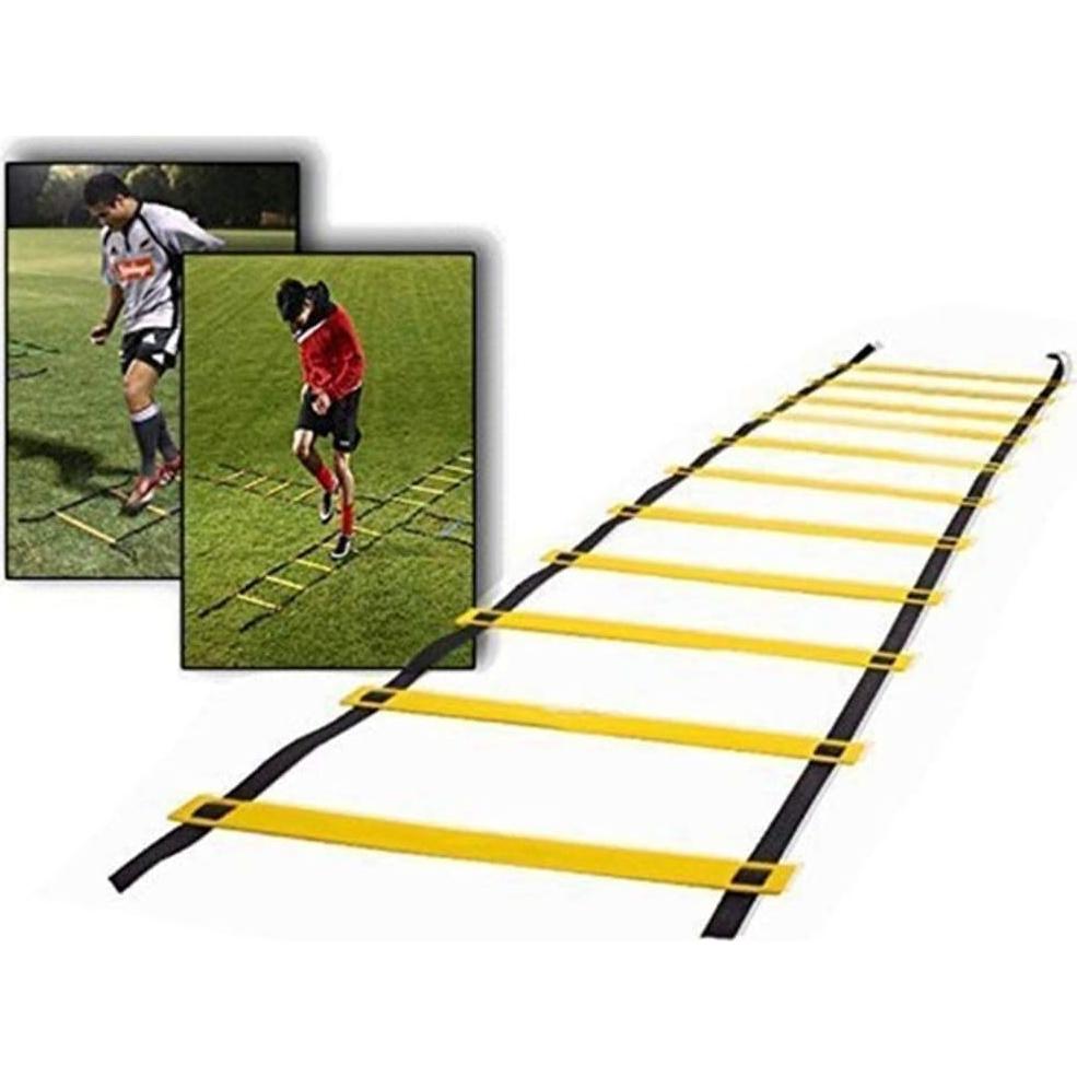 Escalera de Agilidad 6M 12 Peldaños 1 Stop Soccer con Conos