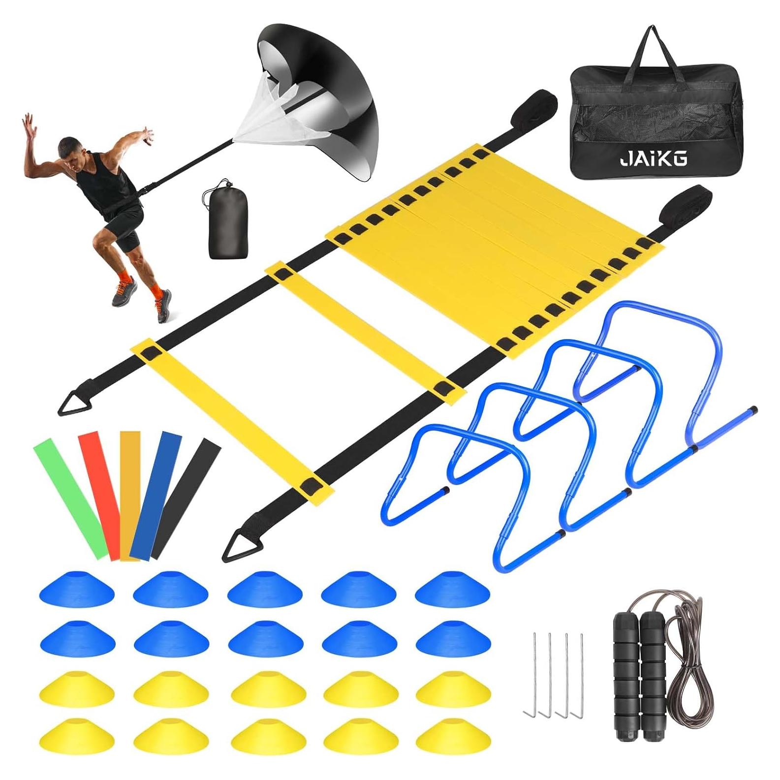 Conjunto de Entrenamiento de Agilidad DZLION - Escalera 6m, Vallas, Conos