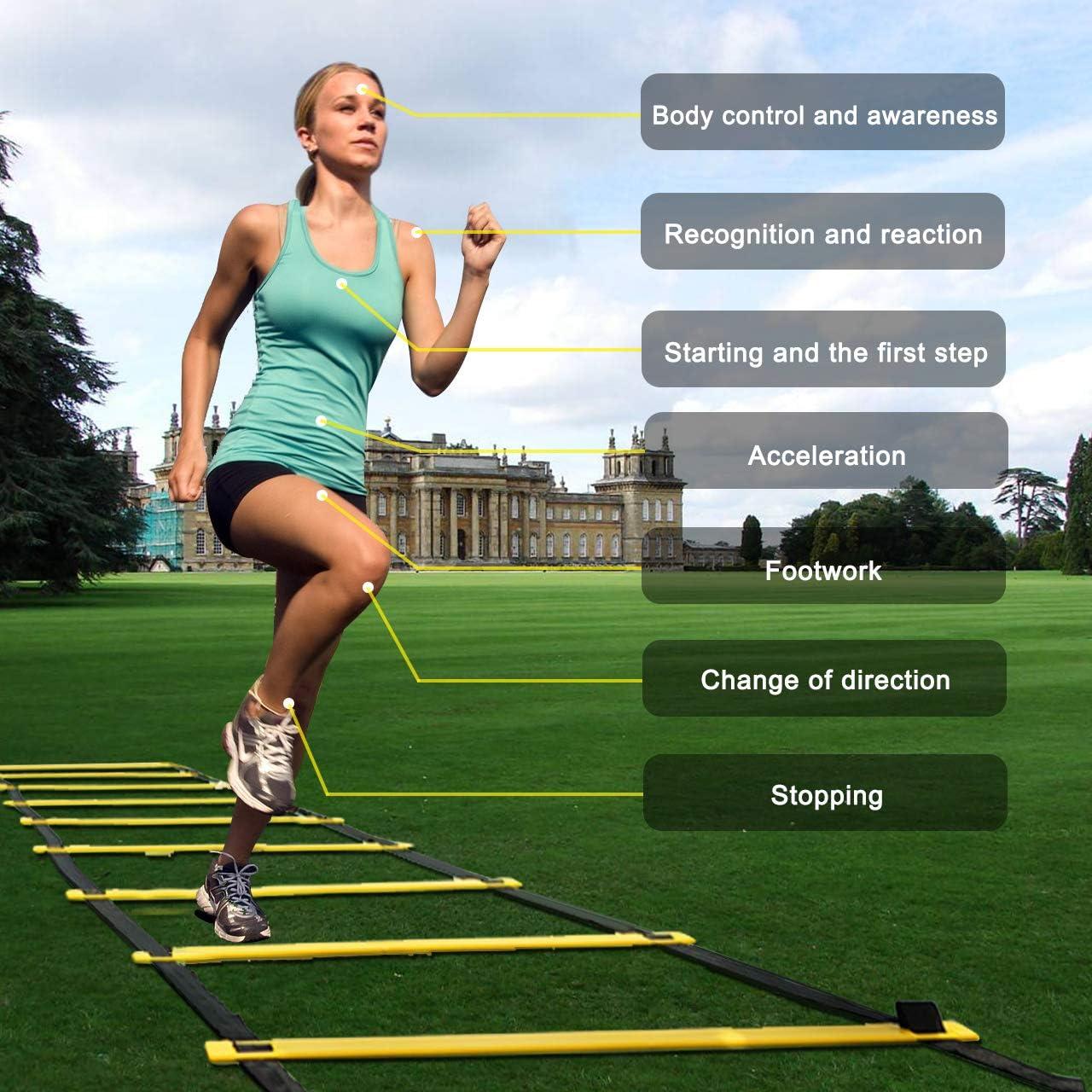 Conjunto de Entrenamiento Eazy2hD - Escalera 6.1m, 10 Conos, Paracaídas