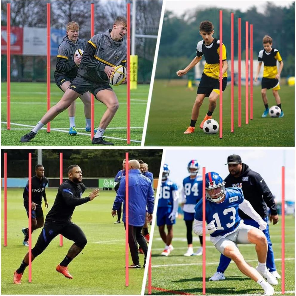 Equipo de Entrenamiento de Agilidad HOTOOLME - 6 Postes, Escalera, 10 Conos