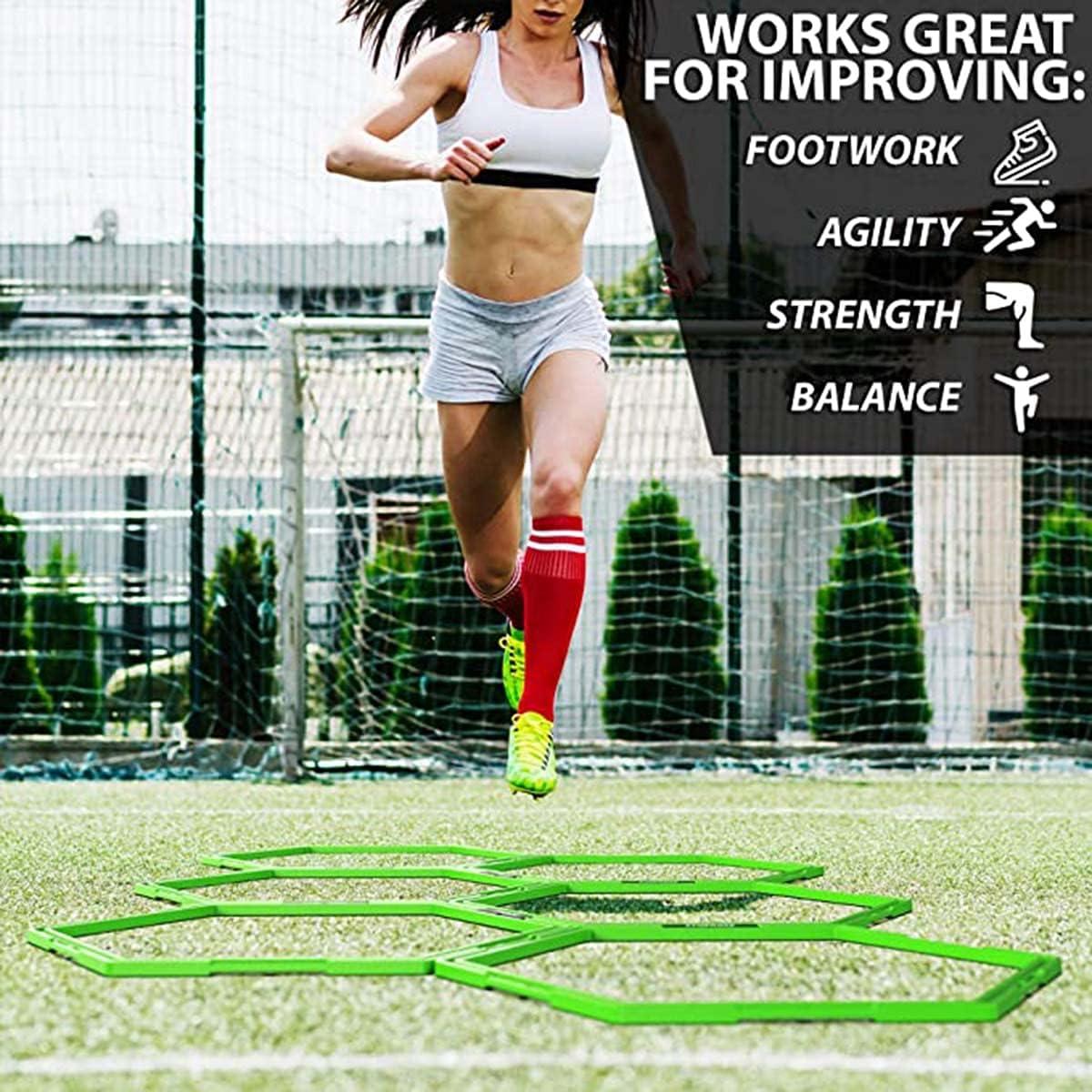 Anillo de Agilidad Hexagonal CZ-XING - Entrenamiento Físico 3 Pcs