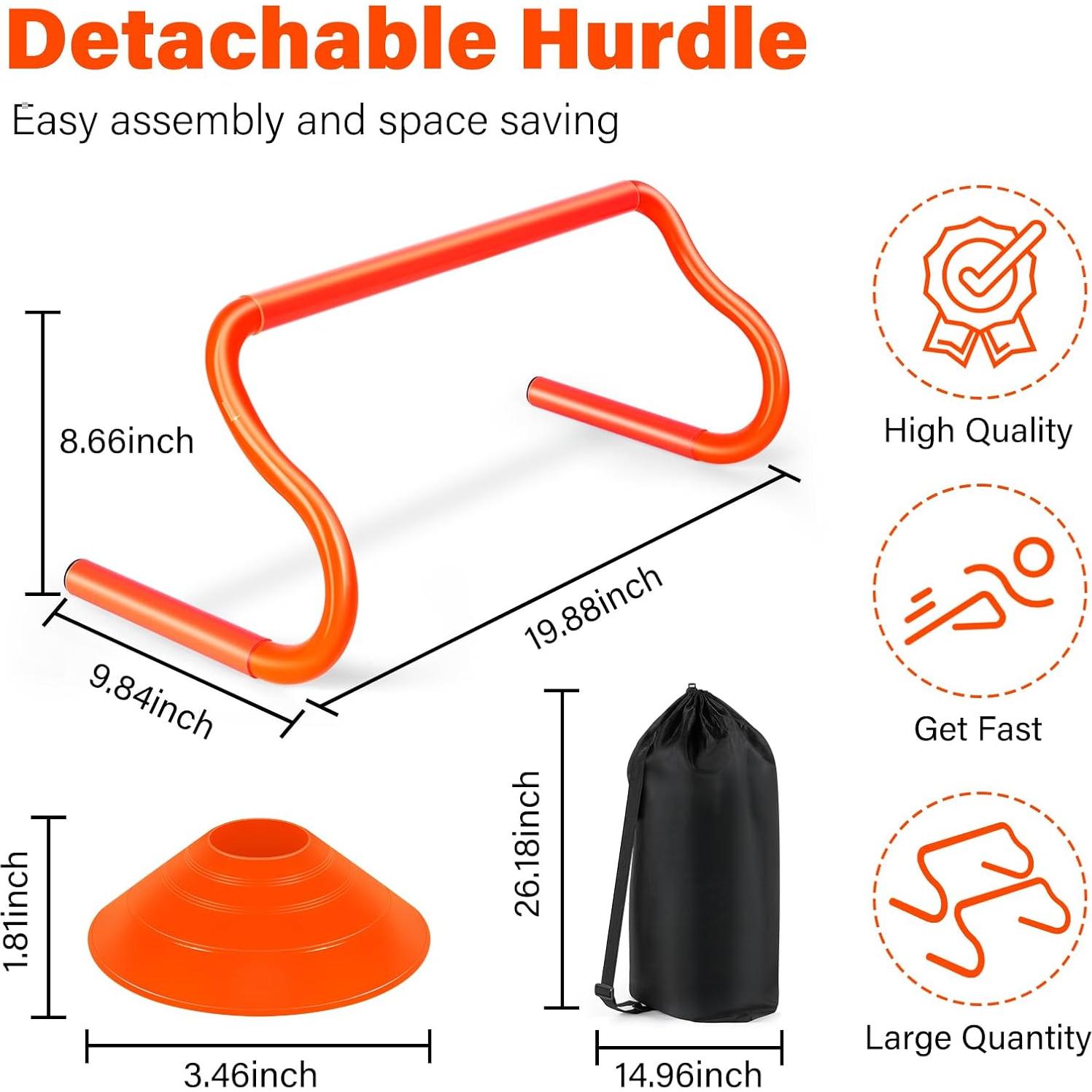 Equipo de Entrenamiento de Agilidad SMTPDT - 5 Vallas y 10 Conos