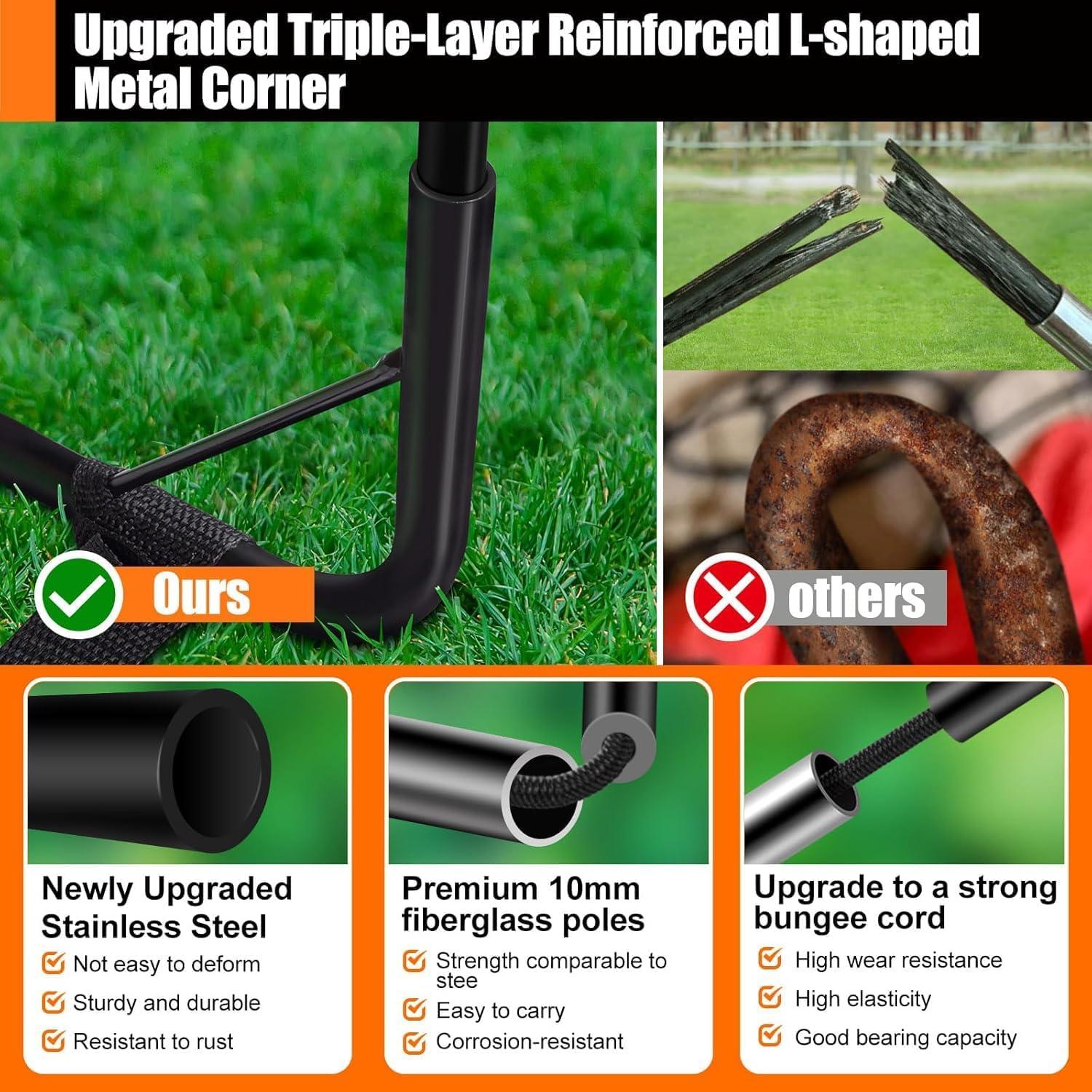 Conjunto de Fútbol Infantil Portátil FITPARNER - 2 Redes 1.52x1.10m