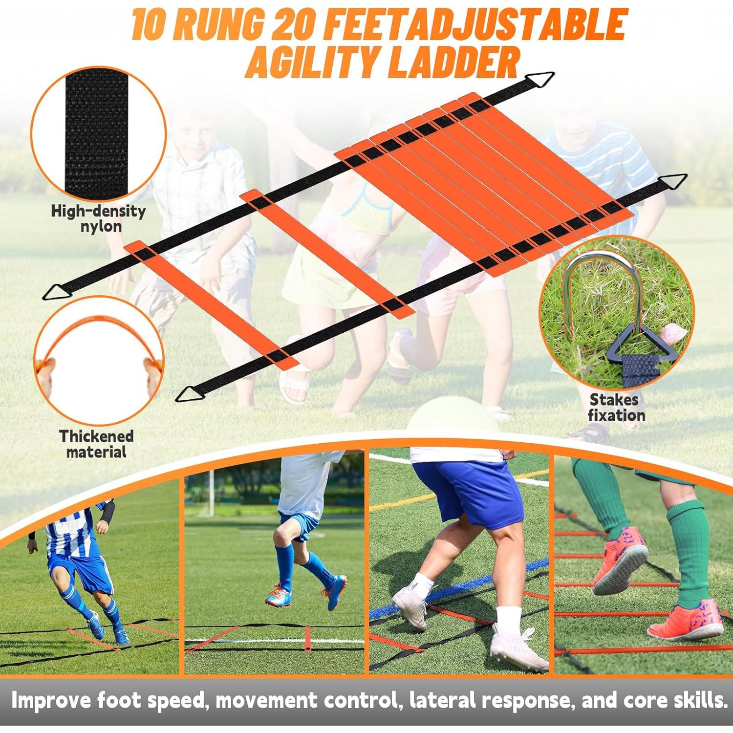 Conjunto de 2 Porterías de Fútbol Bearwill 1.22x0.91m para Niños