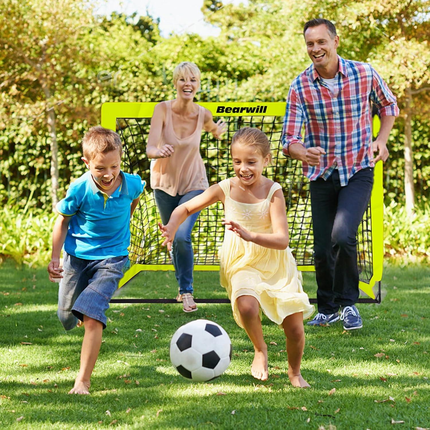 Conjunto de 2 Porterías de Fútbol Bearwill 1.22x0.91m para Niños