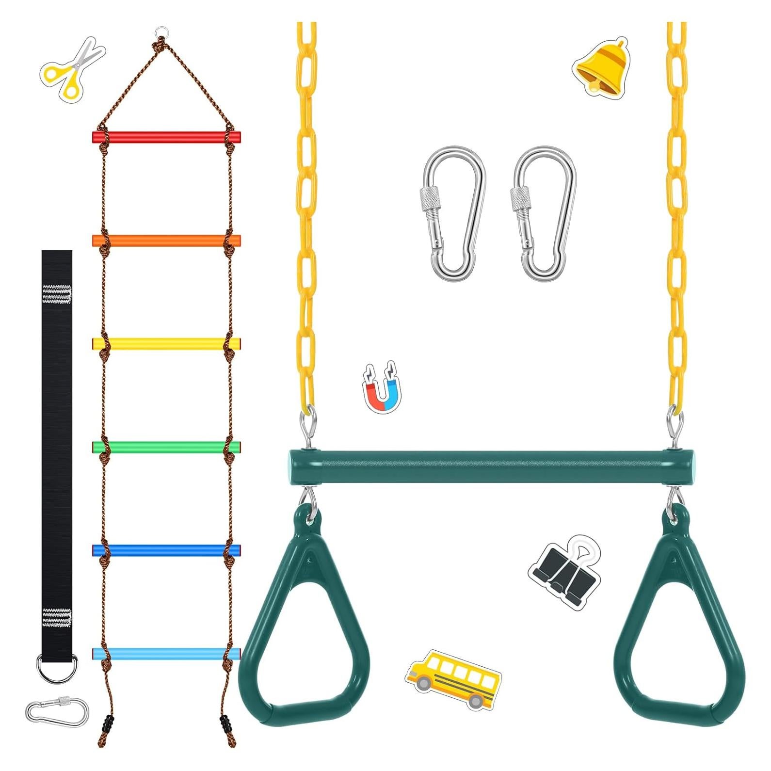 Juegos de Columpios ShinyRelief Barra Trapecio 121.9cm Verde