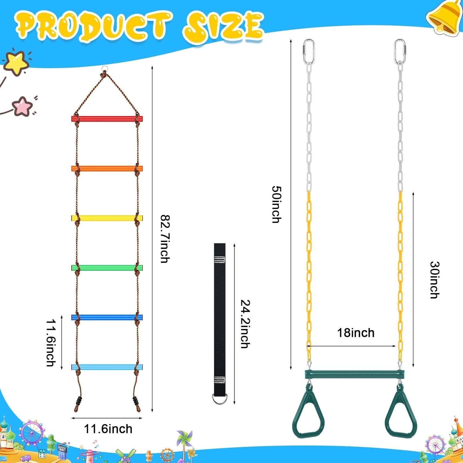 Juegos de Columpios ShinyRelief Barra Trapecio 121.9cm Verde