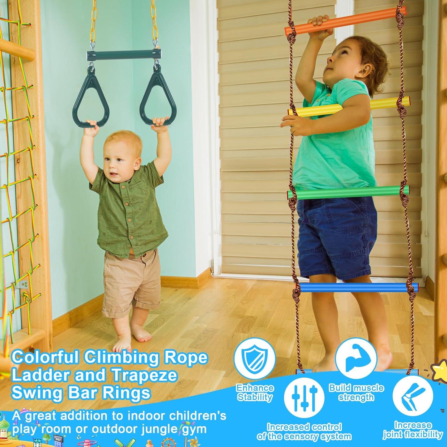 Juegos de Columpios ShinyRelief Barra Trapecio 121.9cm Verde