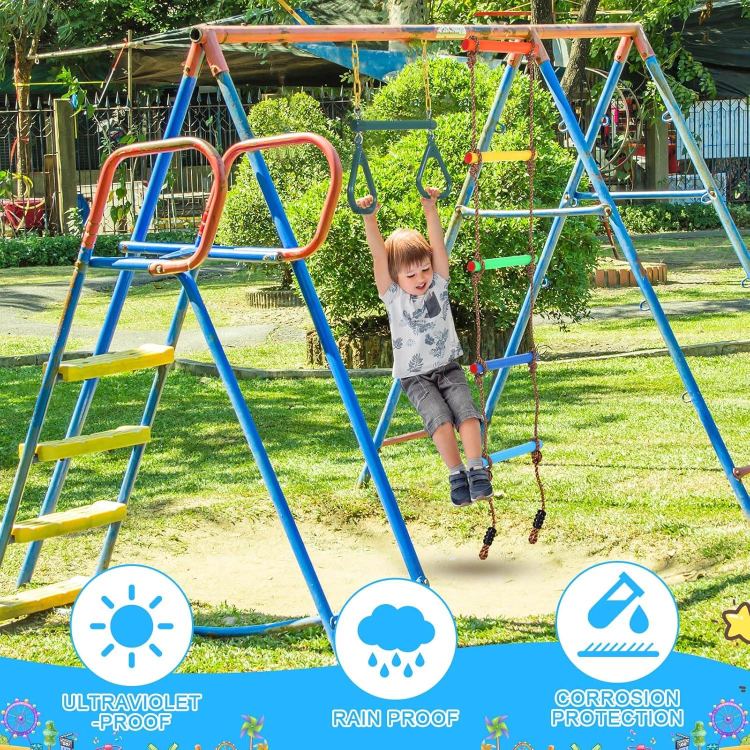 Juegos de Columpios ShinyRelief Barra Trapecio 121.9cm Verde