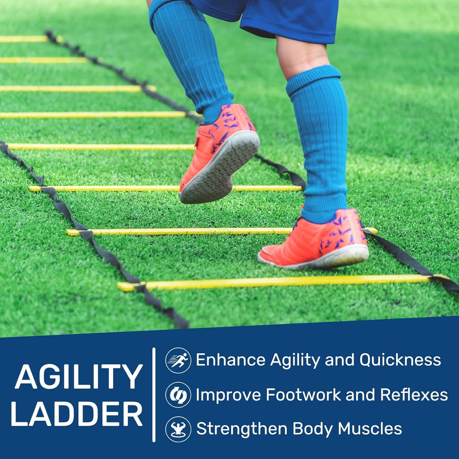 Kit de Entrenamiento de Agilidad Sapsisel con Escalera 6.1m y 10 Conos