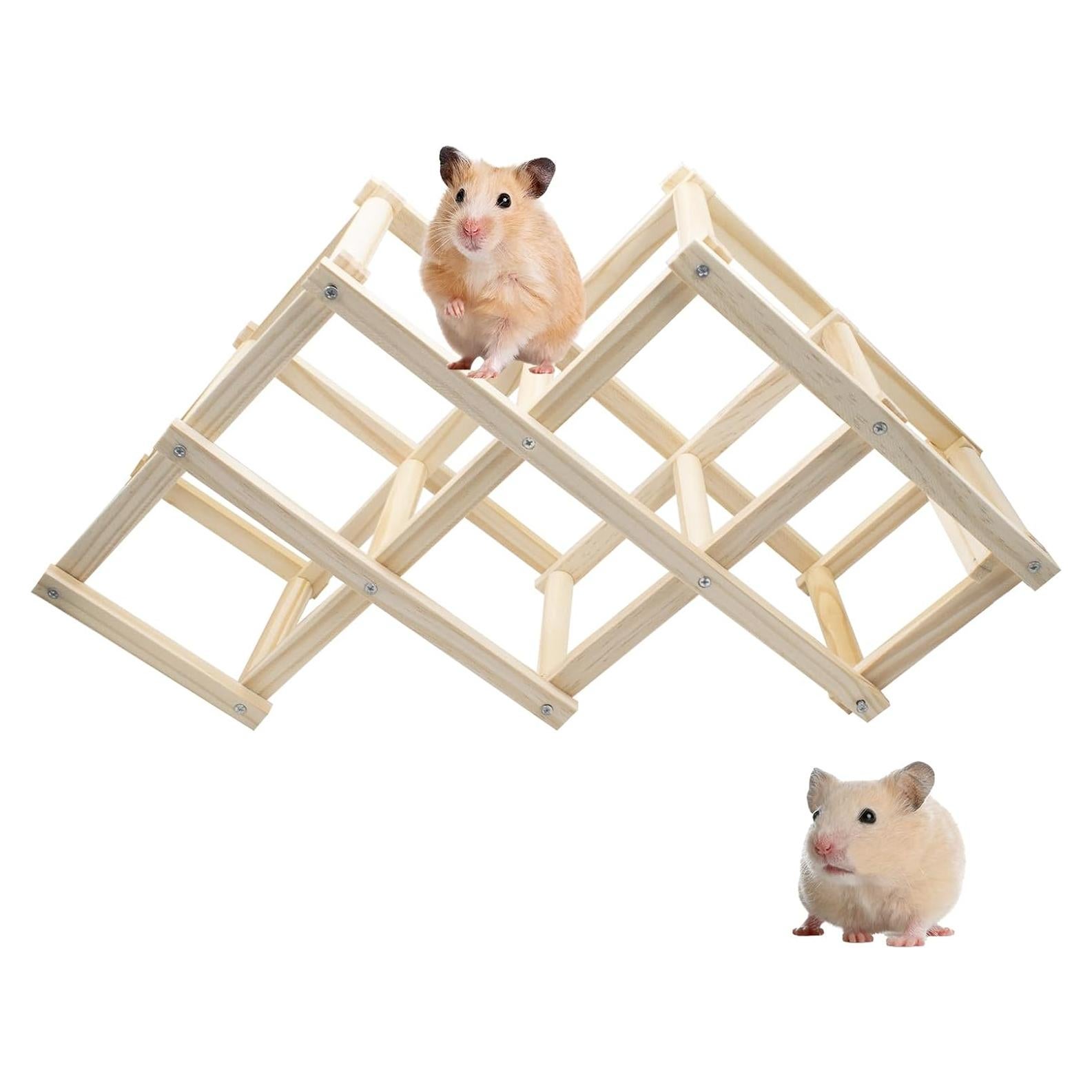 Juguete de Escalada para Ratas Hiyoo - Madera Natural 45x12.5 cm