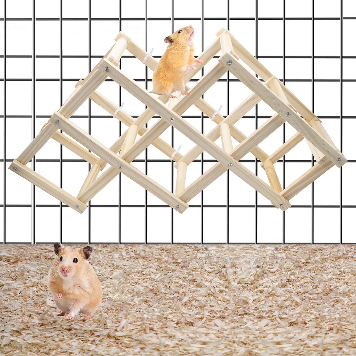 Juguete de Escalada para Ratas Hiyoo - Madera Natural 45x12.5 cm