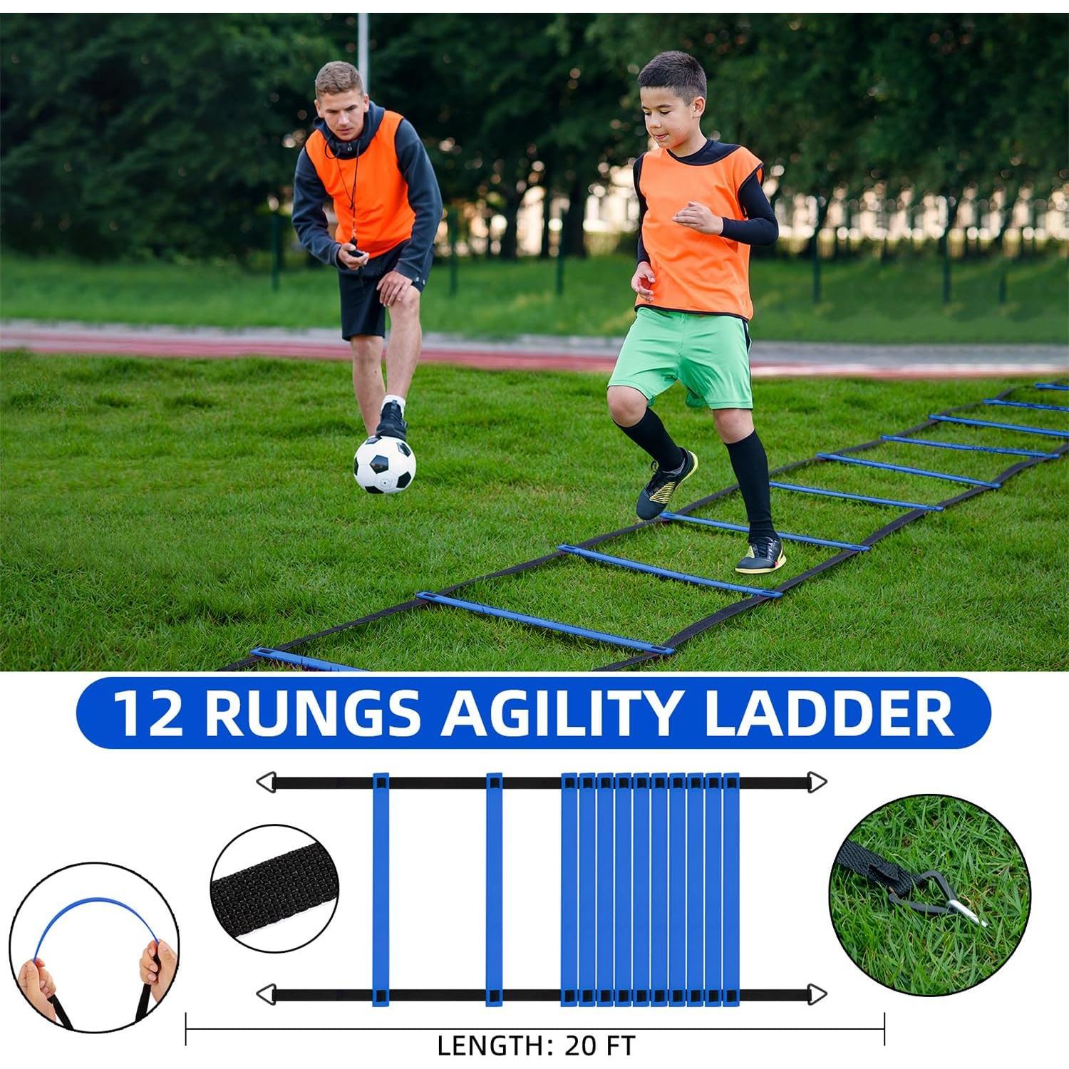 Goles de Fútbol Portátiles HAFHAF 4x3 pies con Balón y Conos