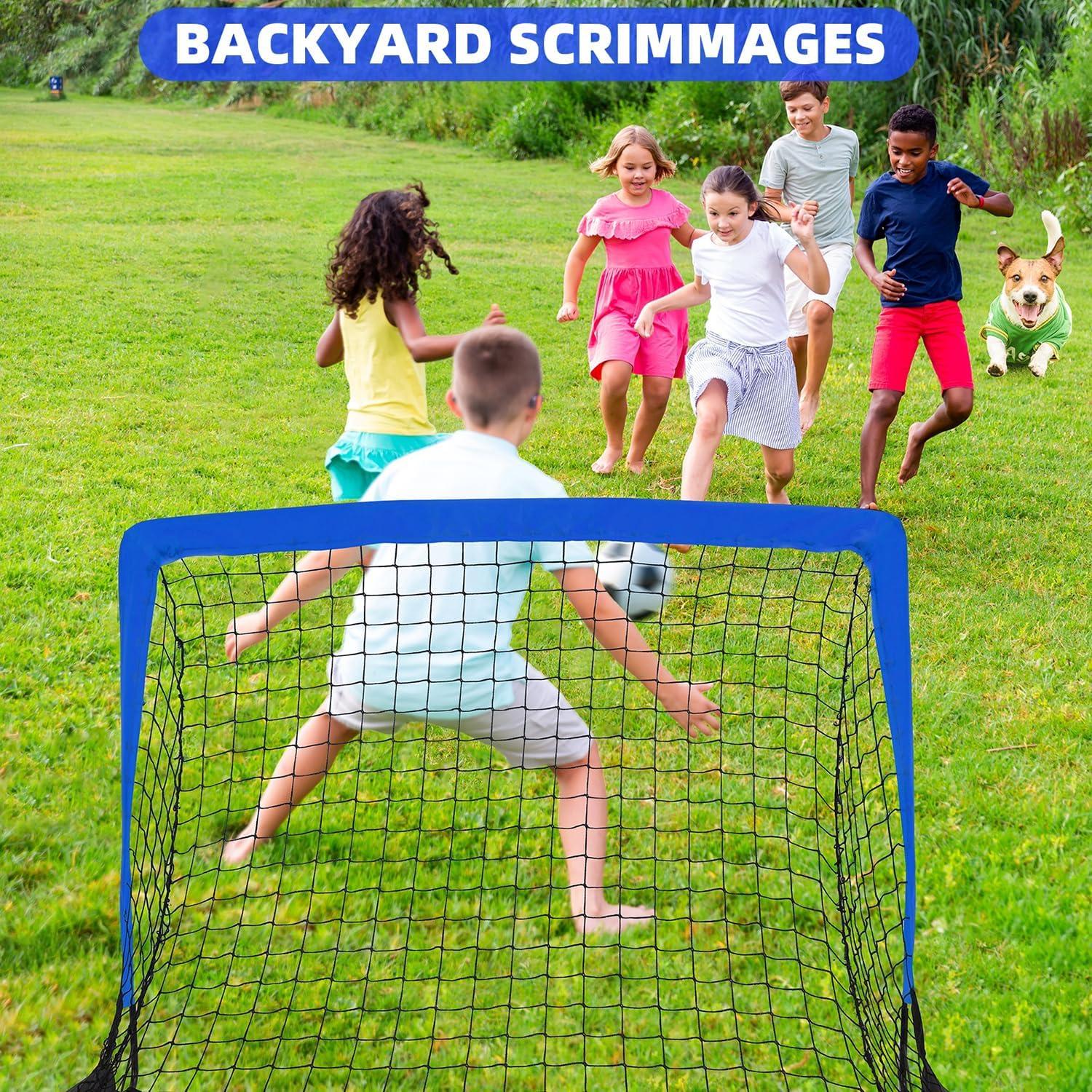 Goles de Fútbol Portátiles HAFHAF 4x3 pies con Balón y Conos