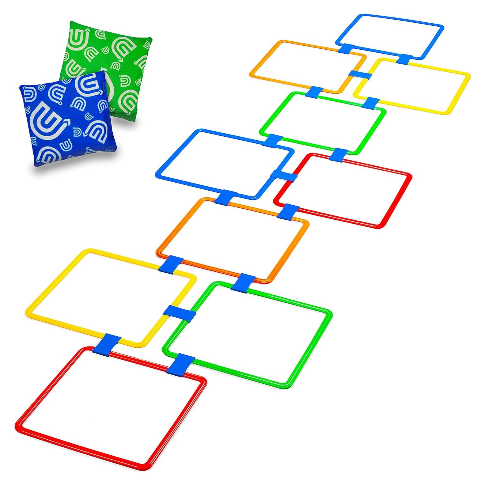 Set de Hopscotch Getmovin Sports con 2 Beanbags Gigantes 38.1 cm