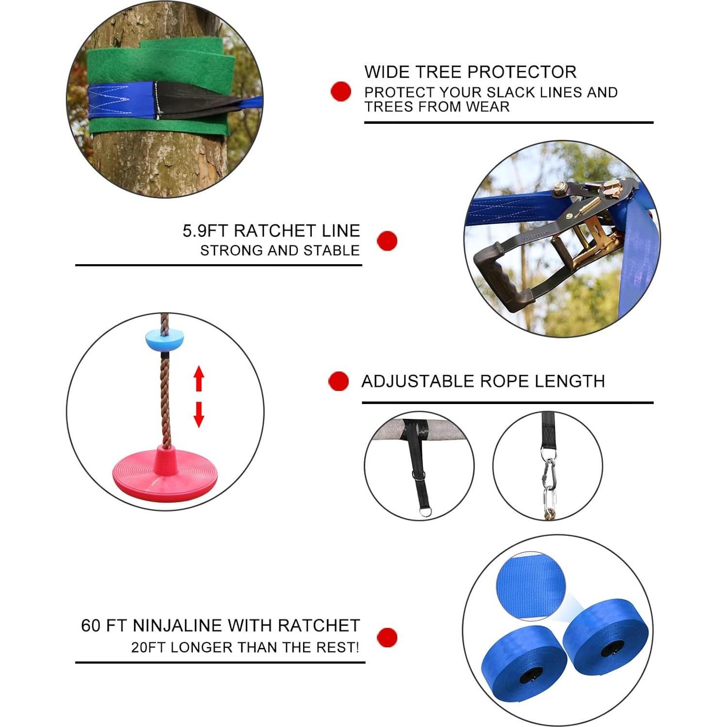 Curso de Obstáculos Ninja Dripex 18.29m con 10 Accesorios