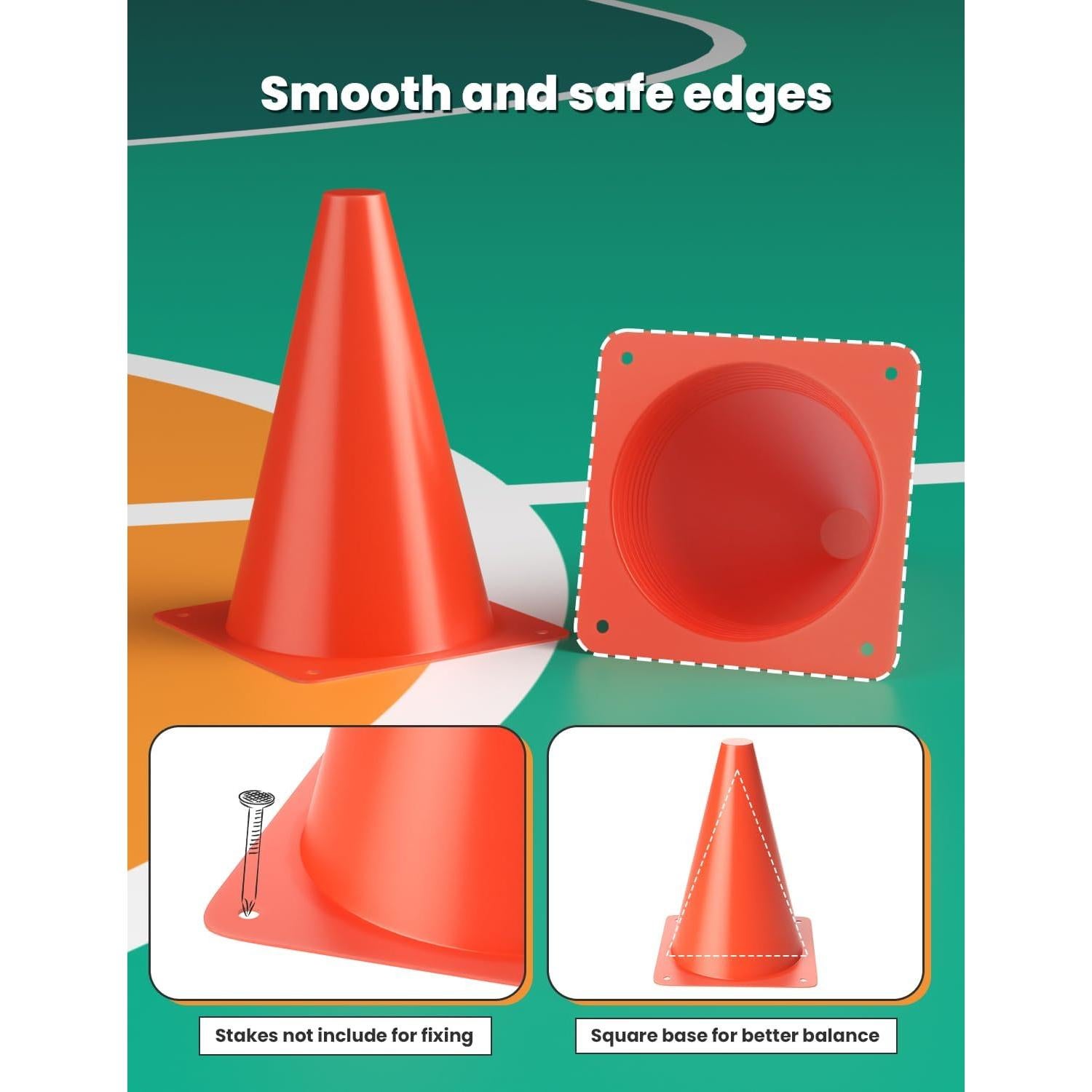 Escalera de Agilidad GHB 6 Metros 12 Peldaños + 12 Conos de Fútbol