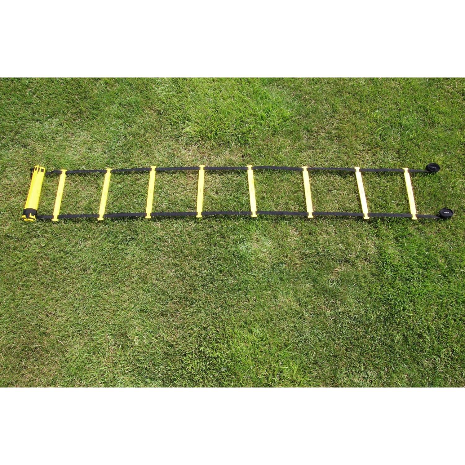 Escalera de Agilidad Sportime 8.99m x 42cm Ajustable Amarillo