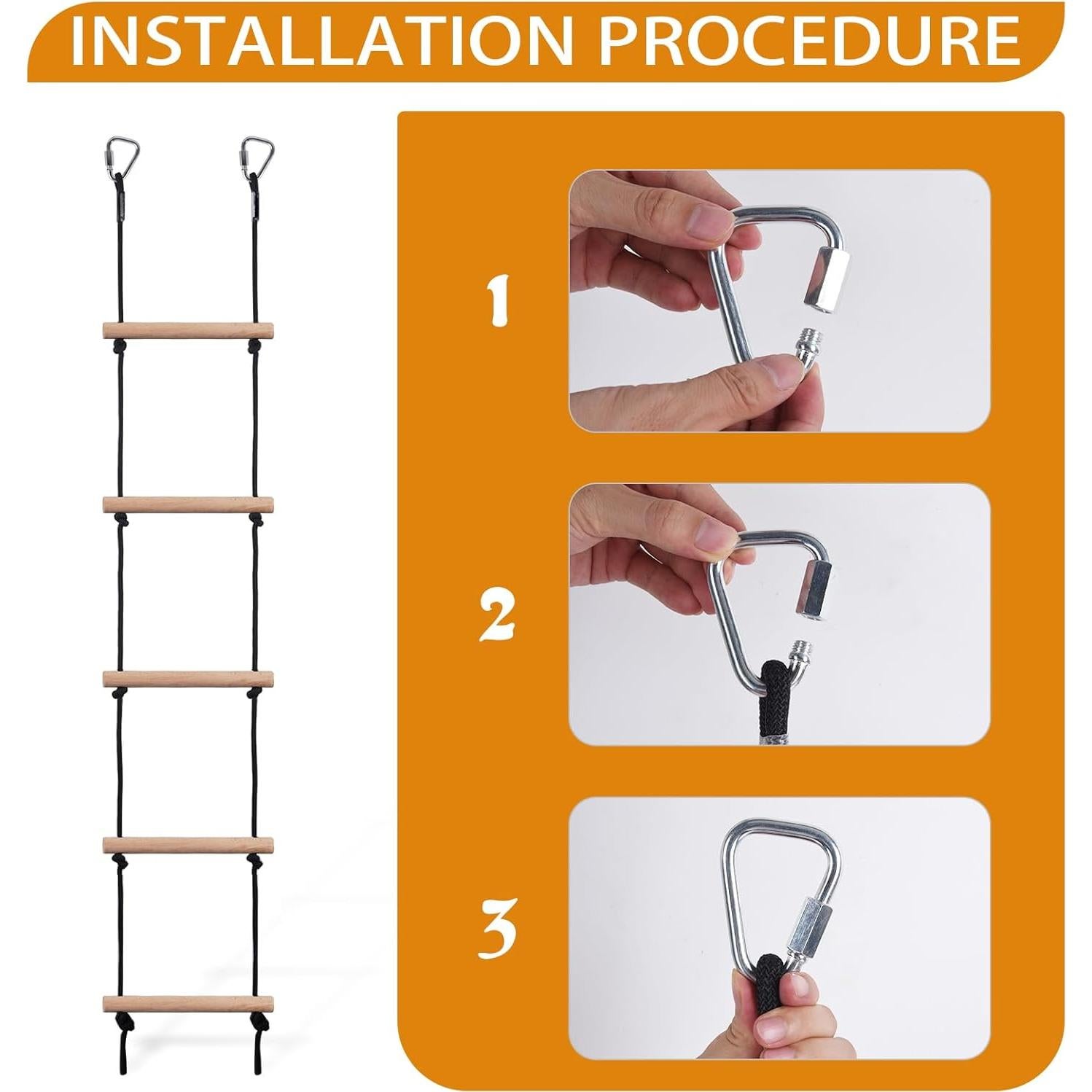 Escalera de Cuerda Colgante ChengFu para Niños 7 Escalones