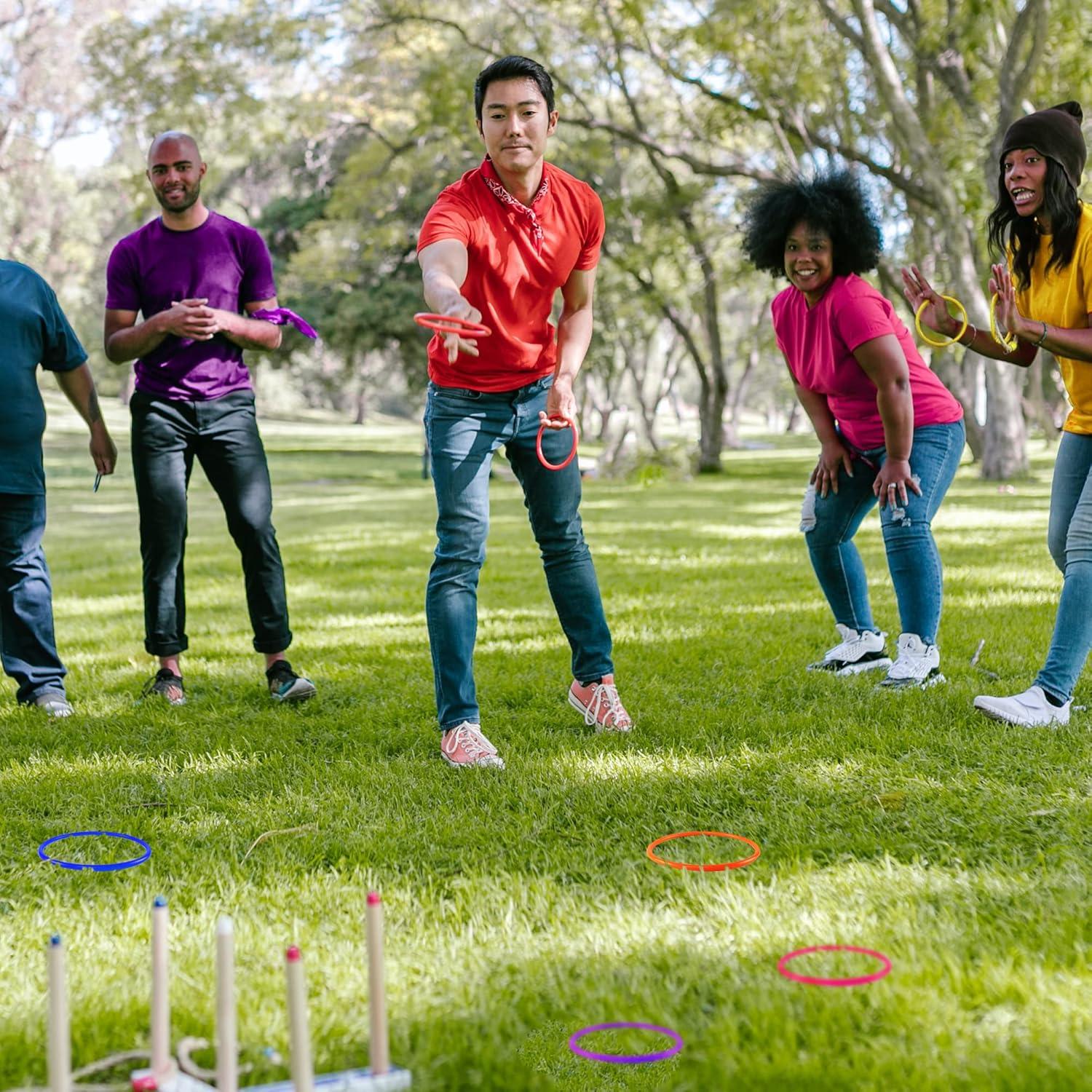 Juego de Lanzamiento de Anillos de Plástico Super Z Outlet - 12 Piezas