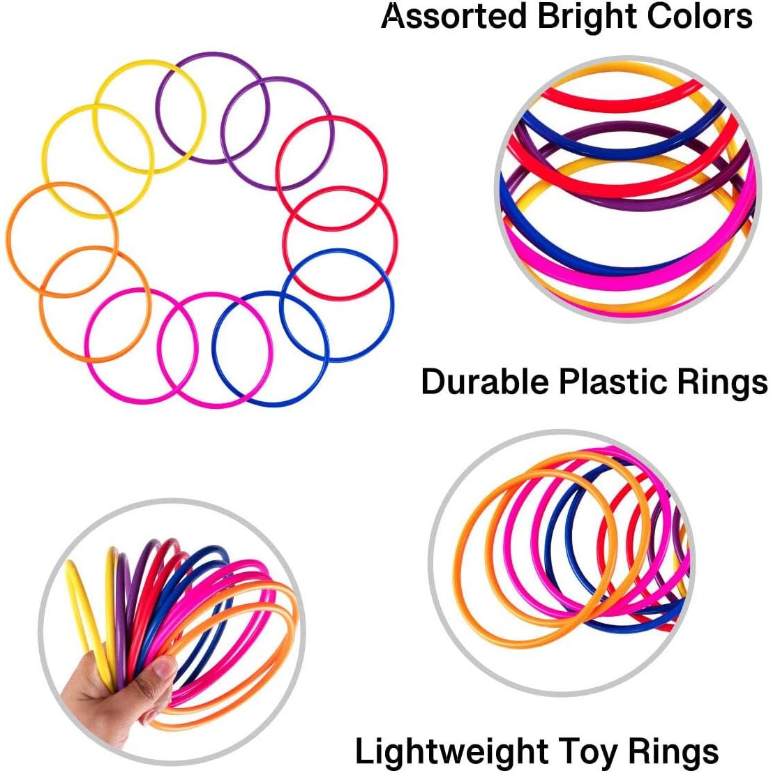 Juego de Lanzamiento de Anillos de Plástico Super Z Outlet - 12 Piezas