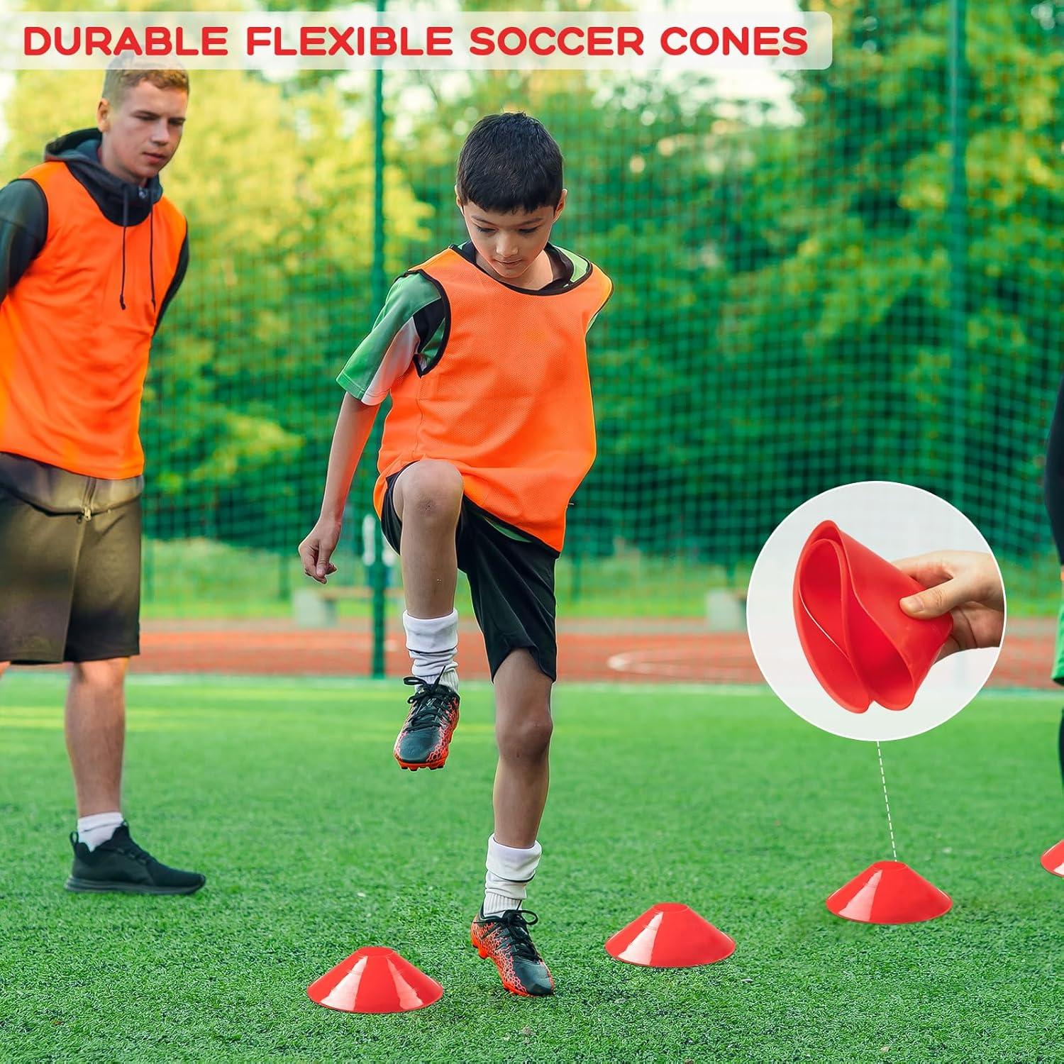 Meta de Fútbol Plegable L RUNNZER 4x3m para Niños con Escalera