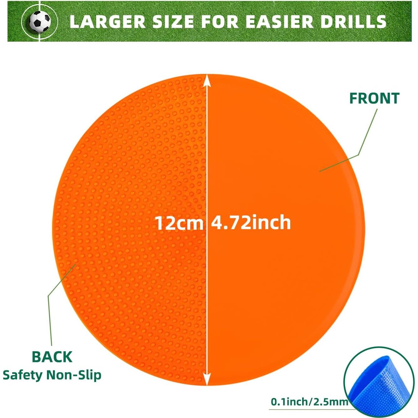 Marcadores de Piso de Goma Antideslizantes Aryjmz 12 cm - 24 Piezas