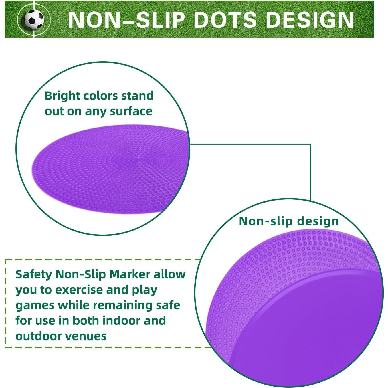 Marcadores de Piso de Goma Antideslizantes Aryjmz 12 cm - 24 Piezas