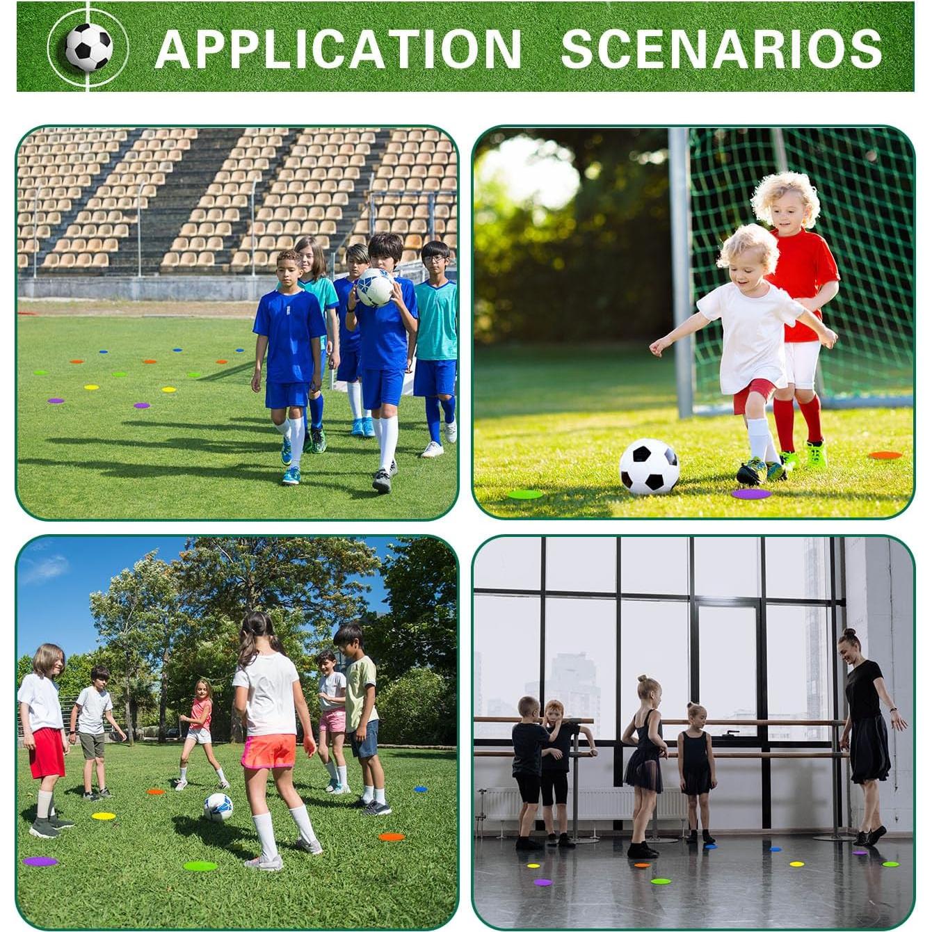 Marcadores de Piso de Goma Antideslizantes Aryjmz 12 cm - 24 Piezas