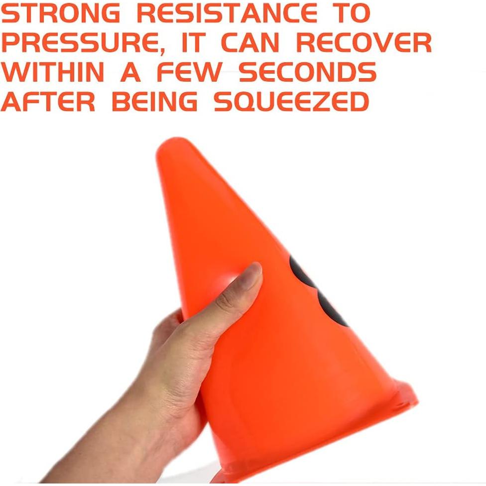 Conos de Tráfico de Plástico ASENVER 22.86 cm Paquete de 8