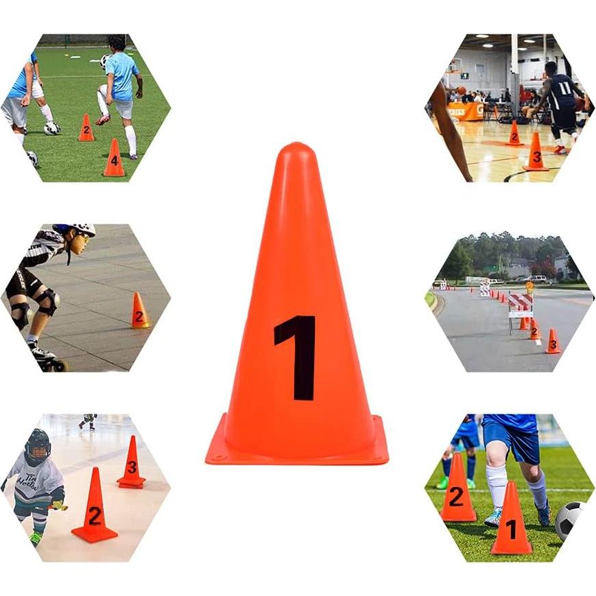 Conos de Tráfico de Plástico ASENVER 22.86 cm Paquete de 8