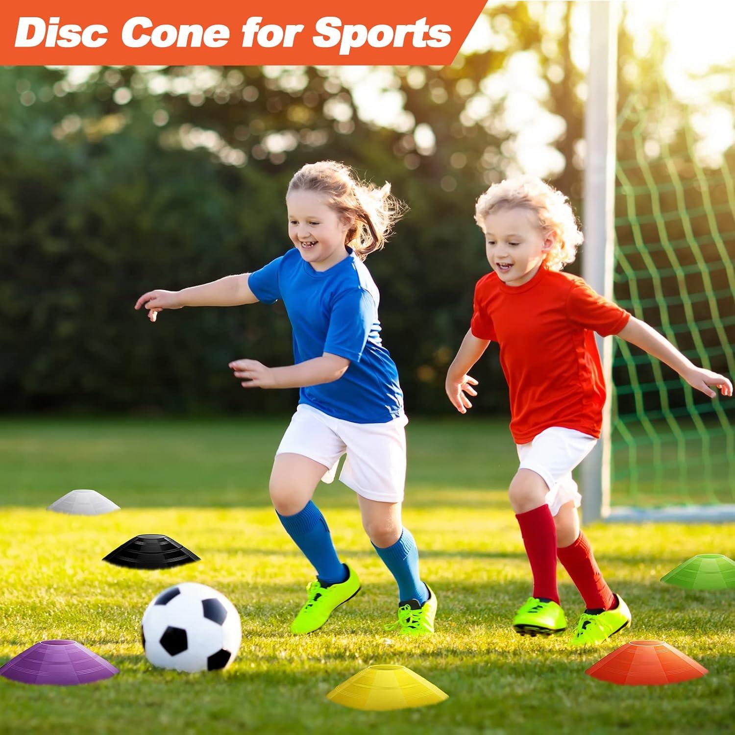 Conos de Fútbol Jerify 80 Pcs Multicolor con Soportes