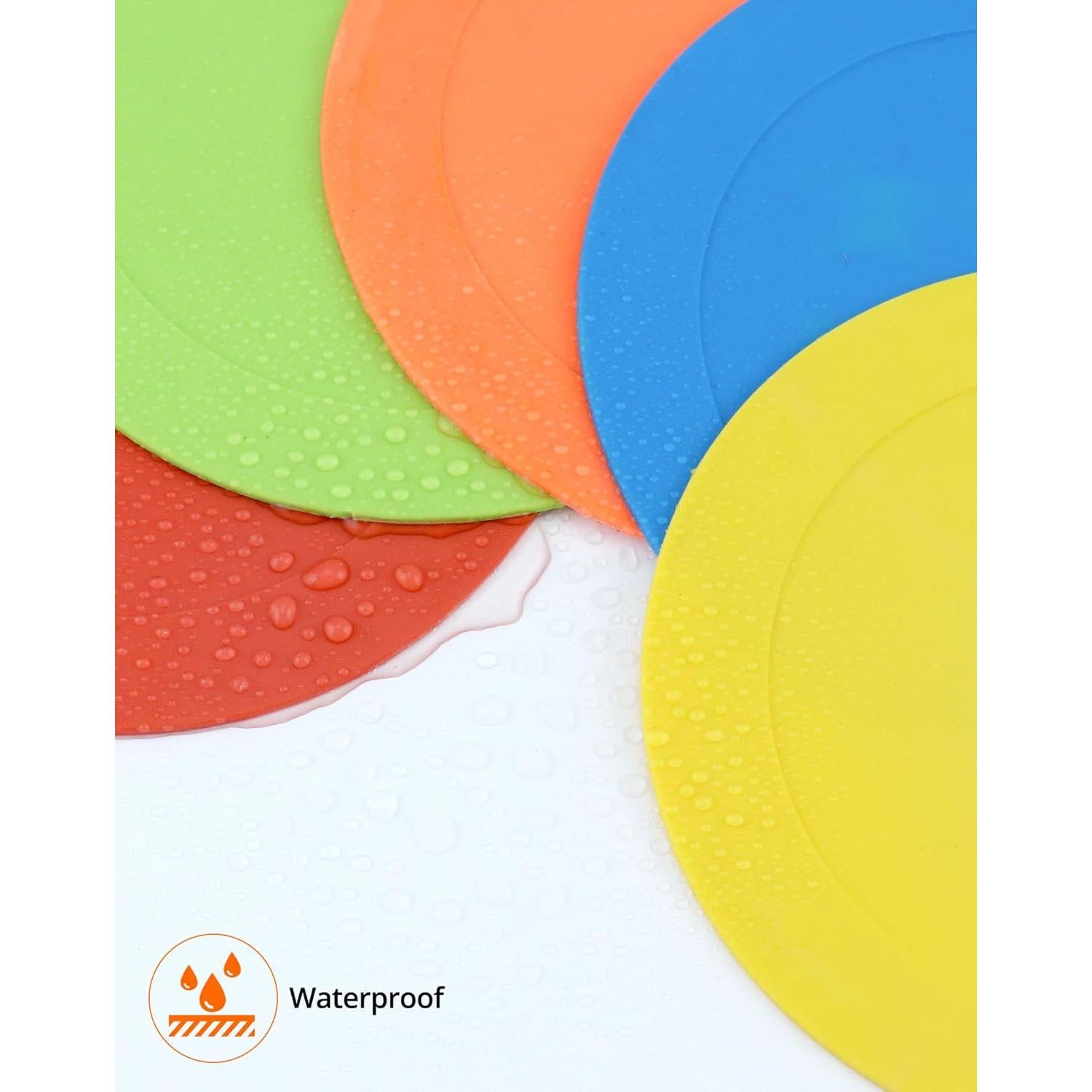 Marcadores de Cono Plano QWORK 25 Piezas 15.24 cm Multicolor