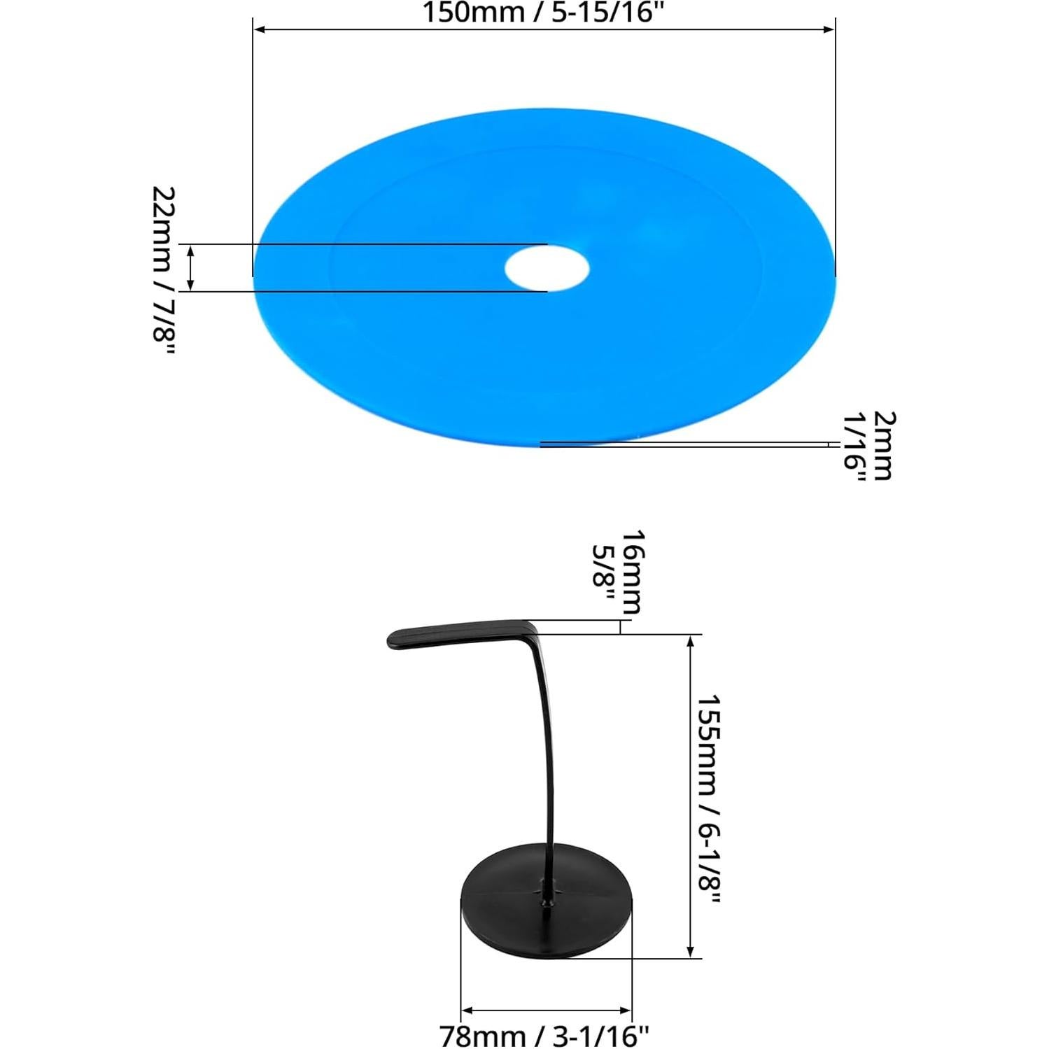 Marcadores de Cono Plano QWORK 25 Piezas 15.24 cm Multicolor