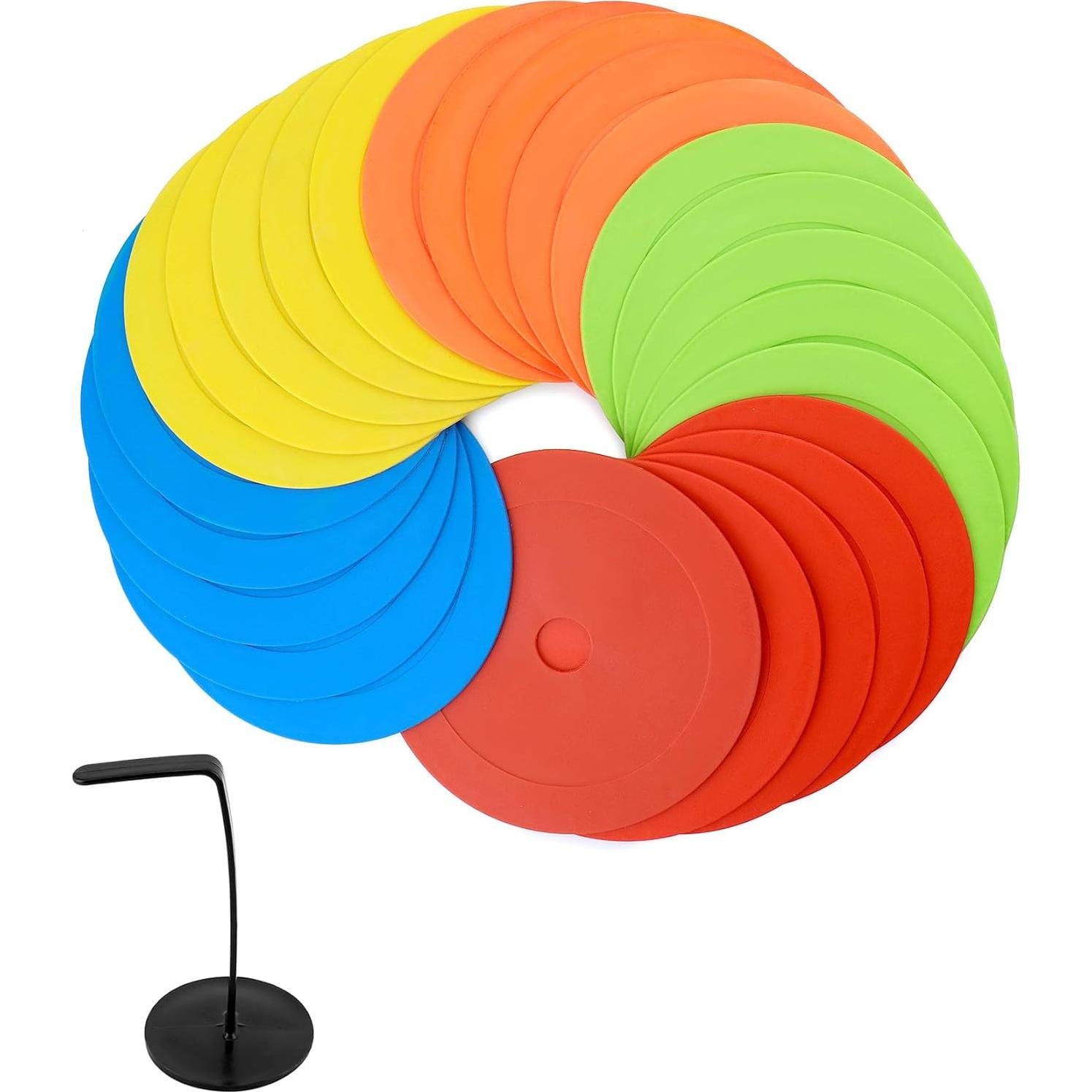 Marcadores de Cono Plano QWORK 25 Piezas 15.24 cm Multicolor