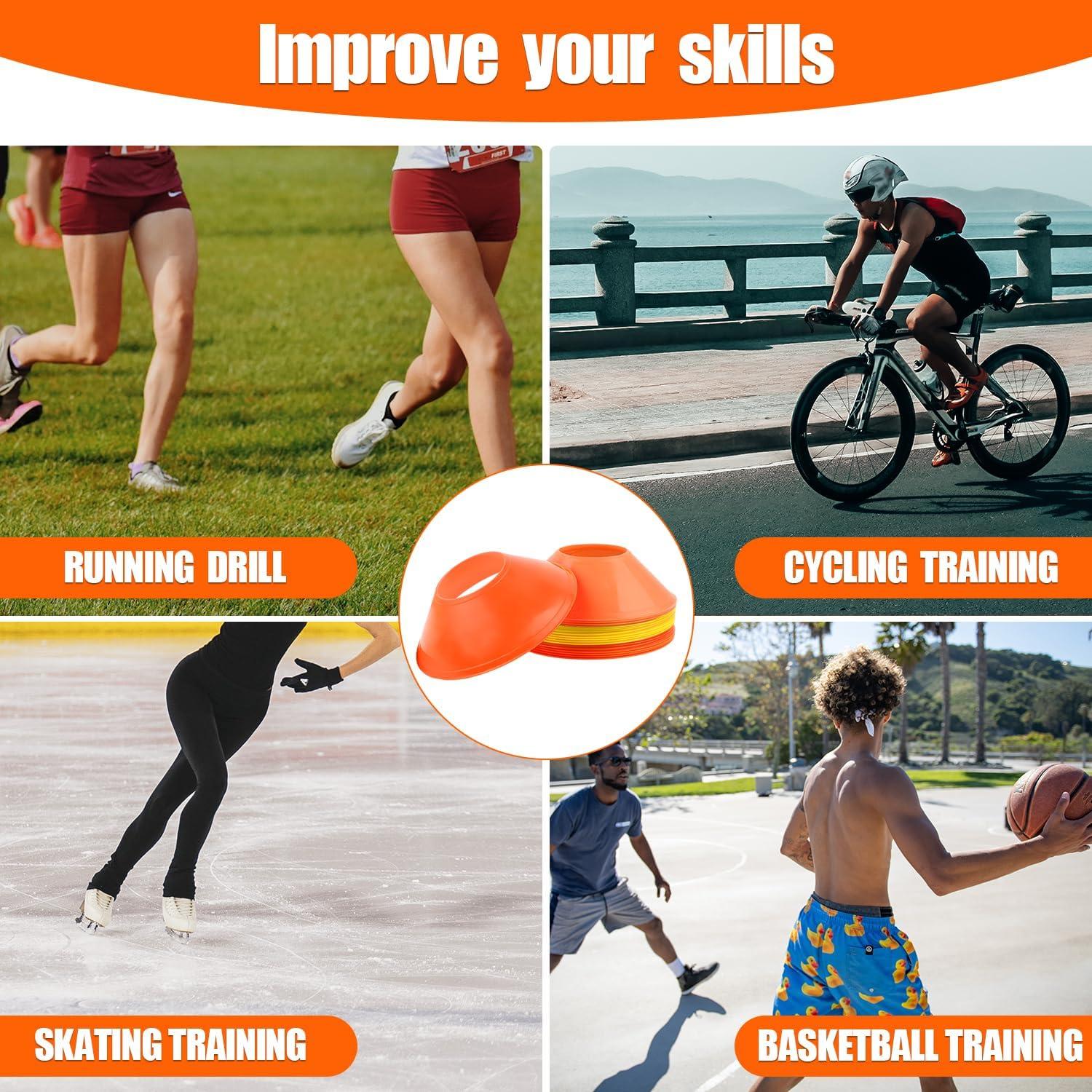 20 Conos de Entrenamiento XIHIRCD para Fútbol y Agilidad