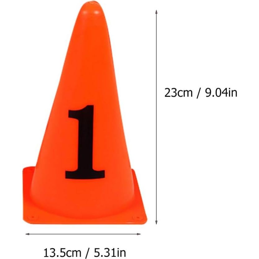 Conos de Entrenamiento Naranja 10 Pcs SEWACC 13.5x13.5 cm