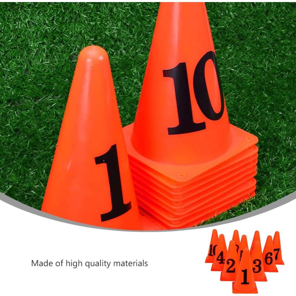 Conos de Entrenamiento Naranja 10 Pcs SEWACC 13.5x13.5 cm