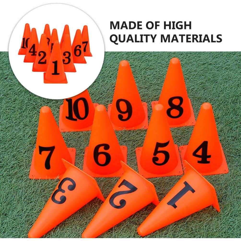 Conos de Entrenamiento Naranja 10 Pcs SEWACC 13.5x13.5 cm
