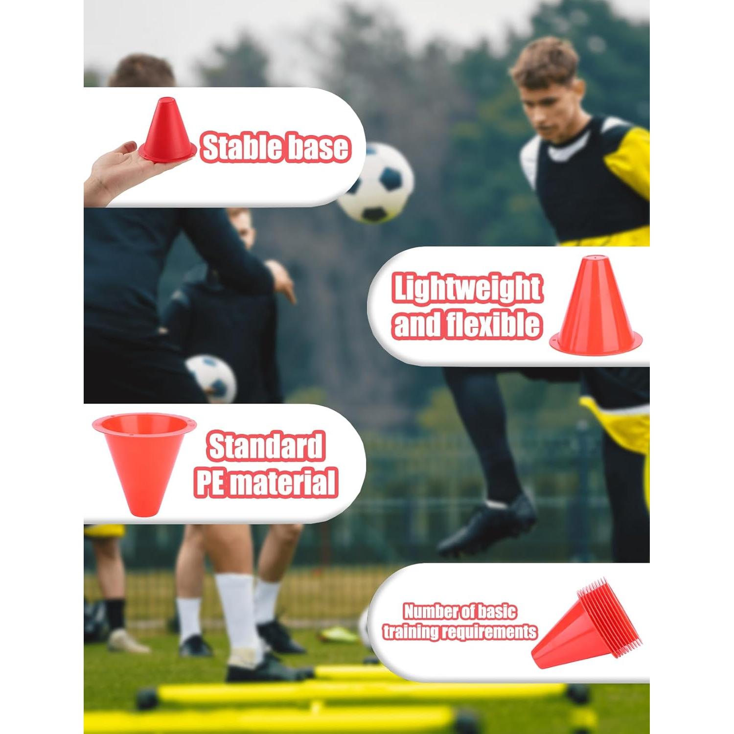 Conos de Entrenamiento ZLXHDL para Fútbol - 10 Piezas 8.89 cm