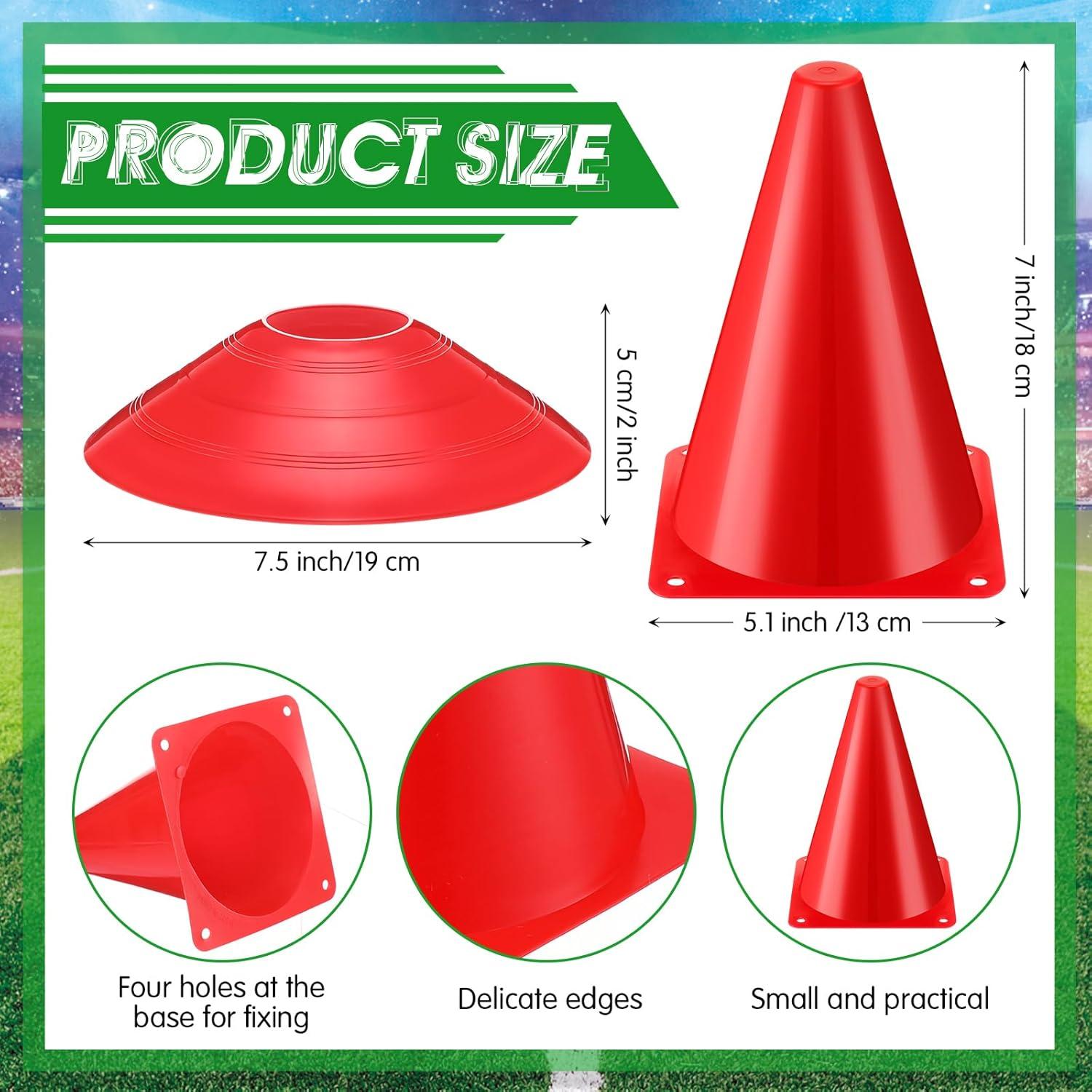 Conjunto de Conos de Entrenamiento Vinsot 108 Piezas Rojo y Azul