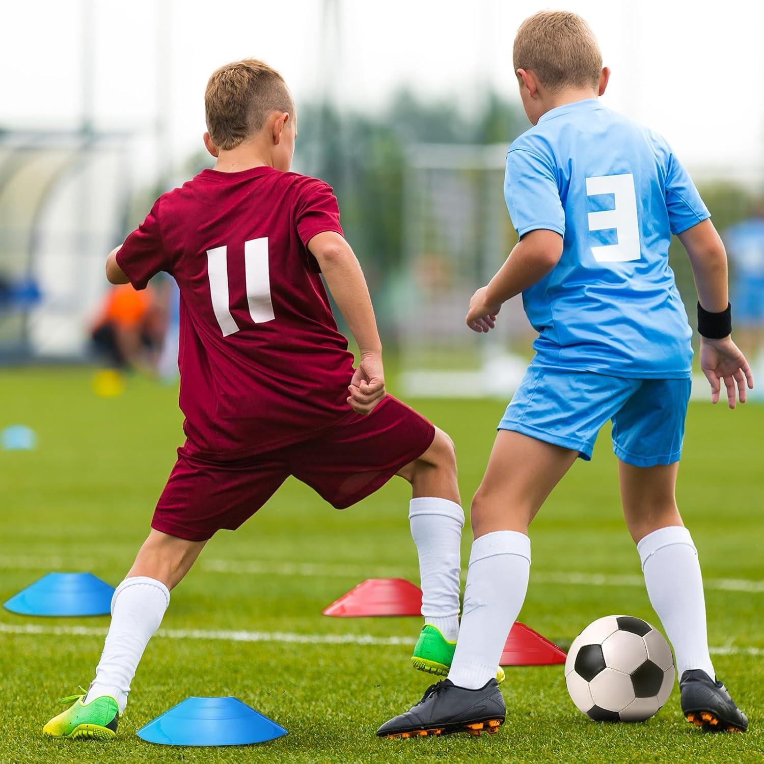 Conjunto de Conos de Entrenamiento Vinsot 108 Piezas Rojo y Azul