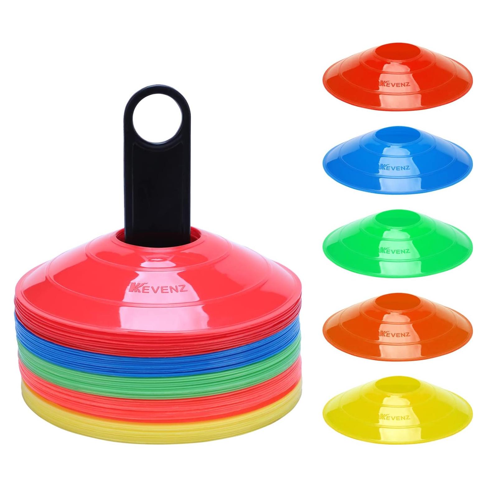 Conos de Entrenamiento de Fútbol KEVENZ 50-Pack Multicolor