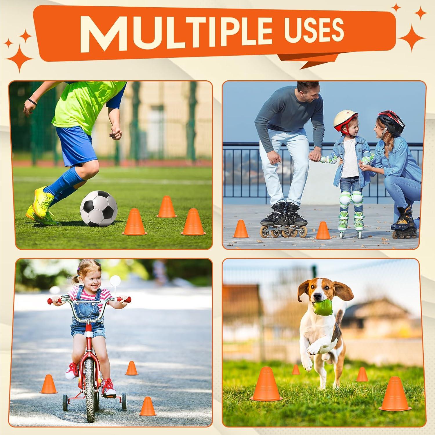 Conos de Agilidad Mini Syhood 240 Pcs 8 cm Naranjas