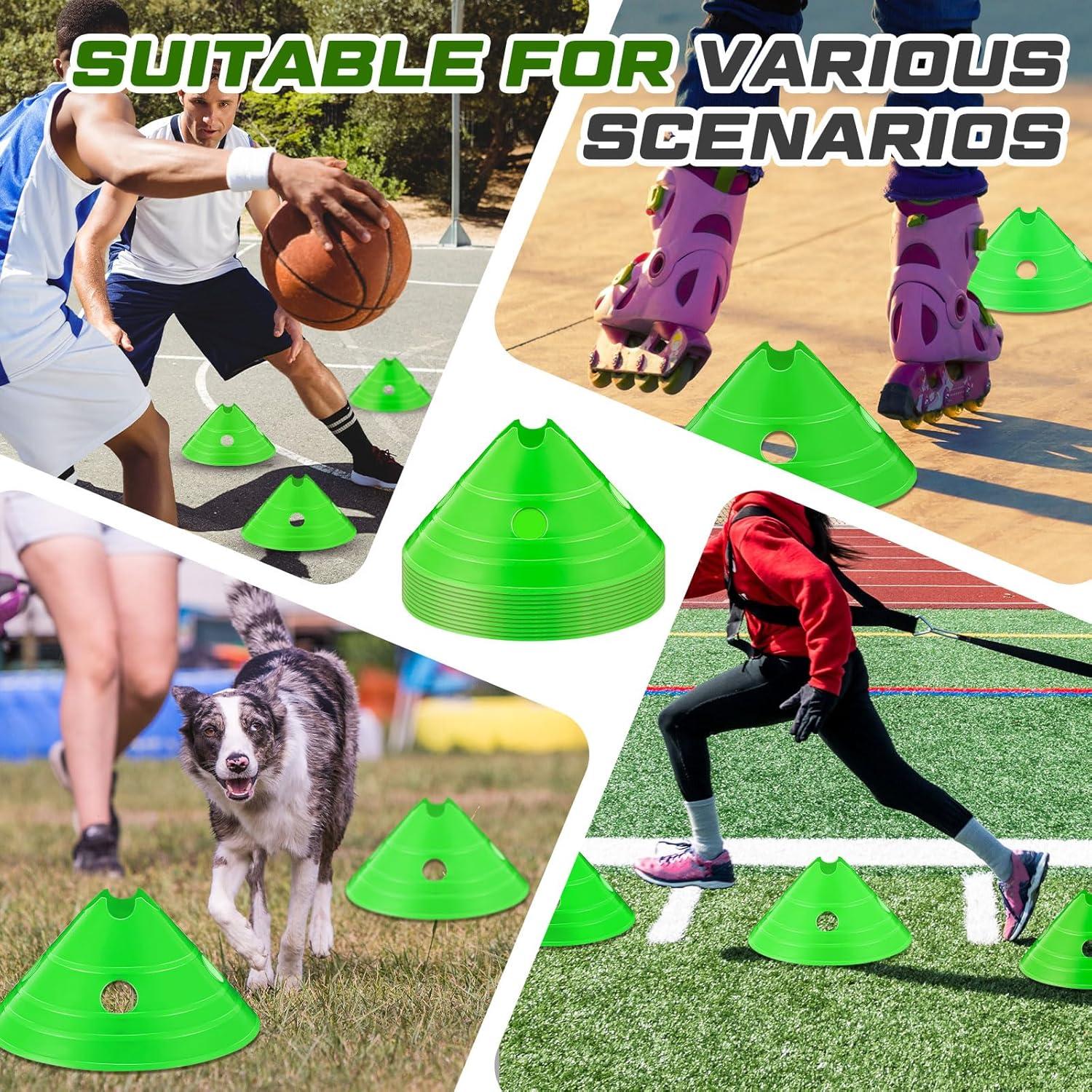 Conos de Disco Jumbo ShinyRelief 20 Piezas Verde 30x13cm