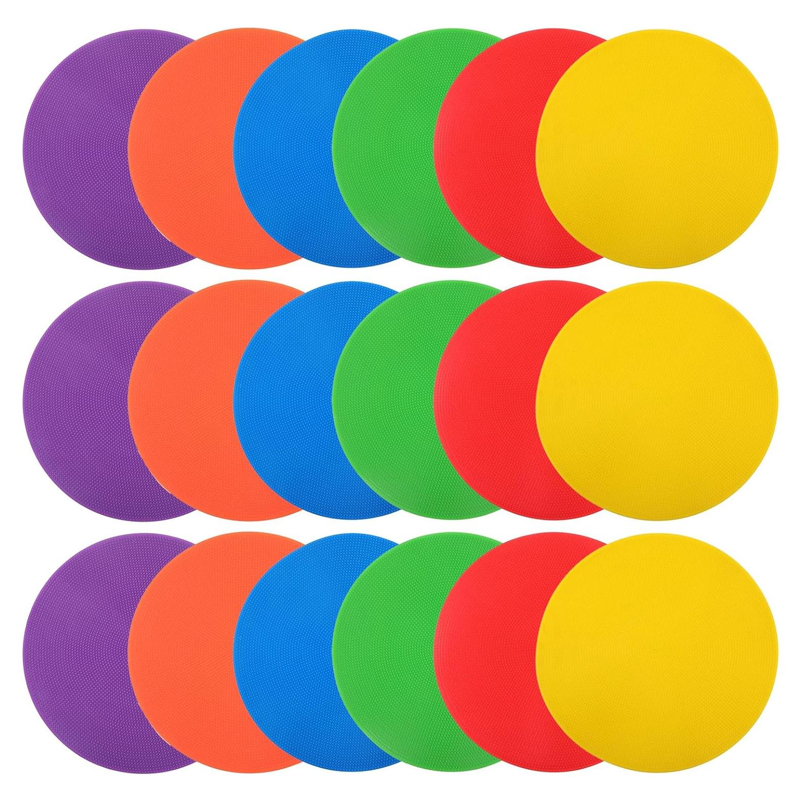 Marcadores de Puntos Conos Planos MAQUITA 18 Pcs 23 cm Antideslizantes